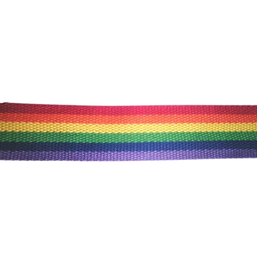 Tassenband / keperband 38 mm multicolor (regenboog)